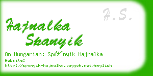 hajnalka spanyik business card